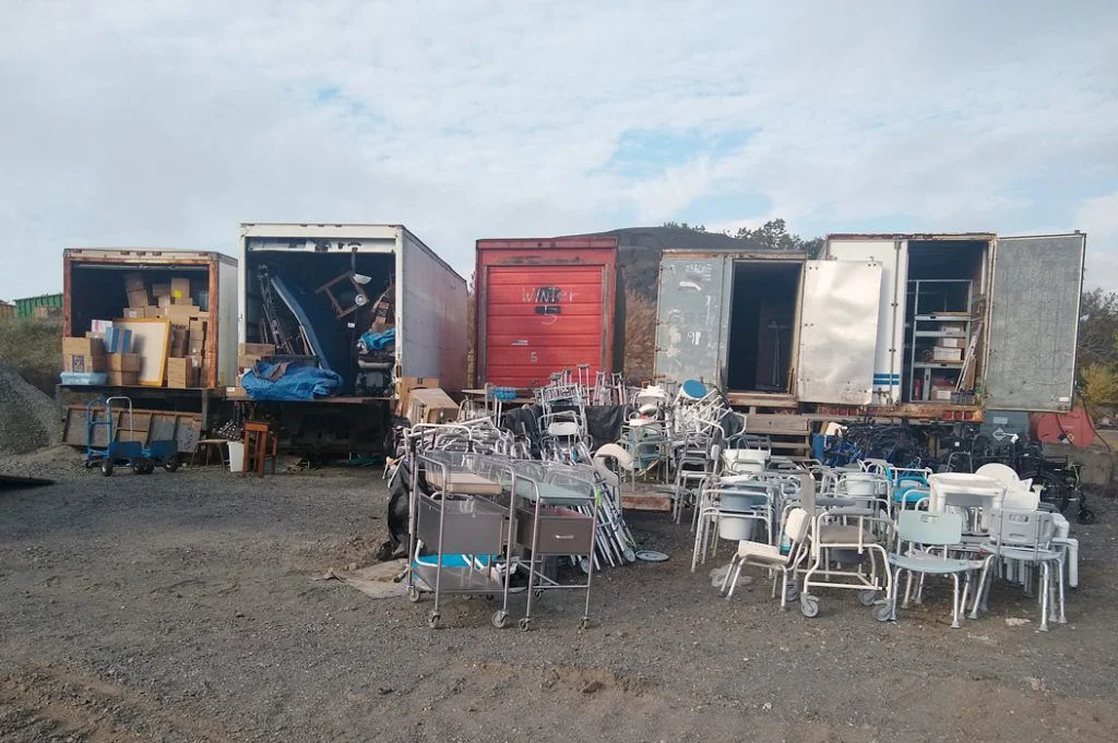 Hospital furniture and medical equipment containers